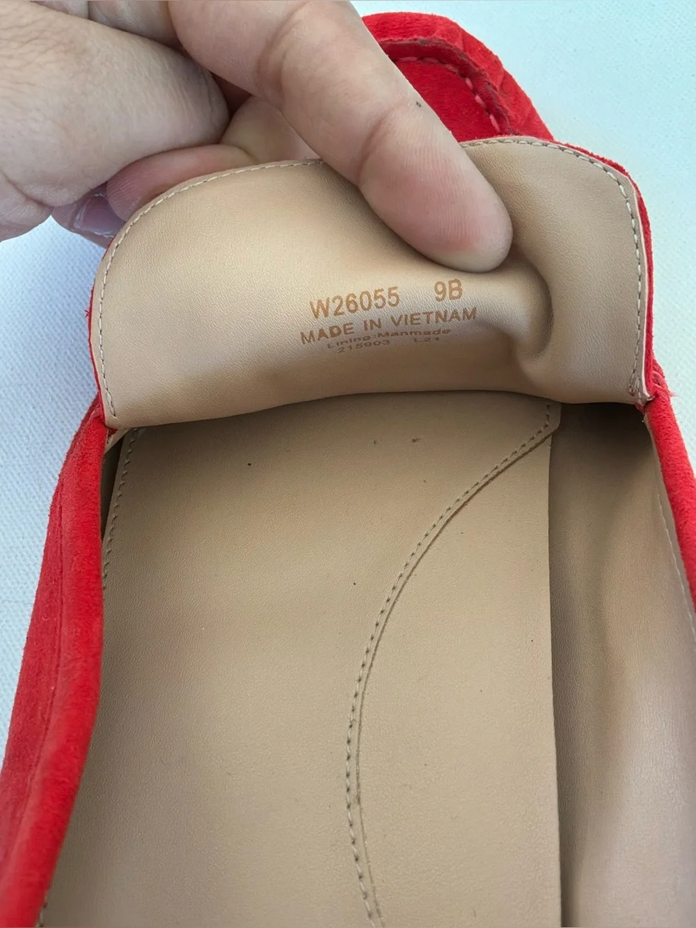 Cole Haan Red Suede Slip-On Loafers with Metal Bit
